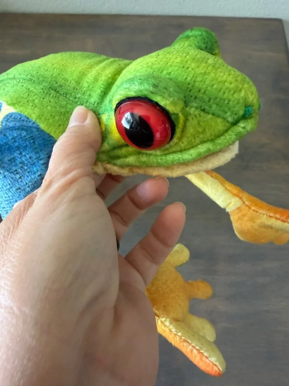 NWT Folkmanis Red Eyed Tree Frog Hand Puppet Rainforest Plush Toy Stuffed Animal